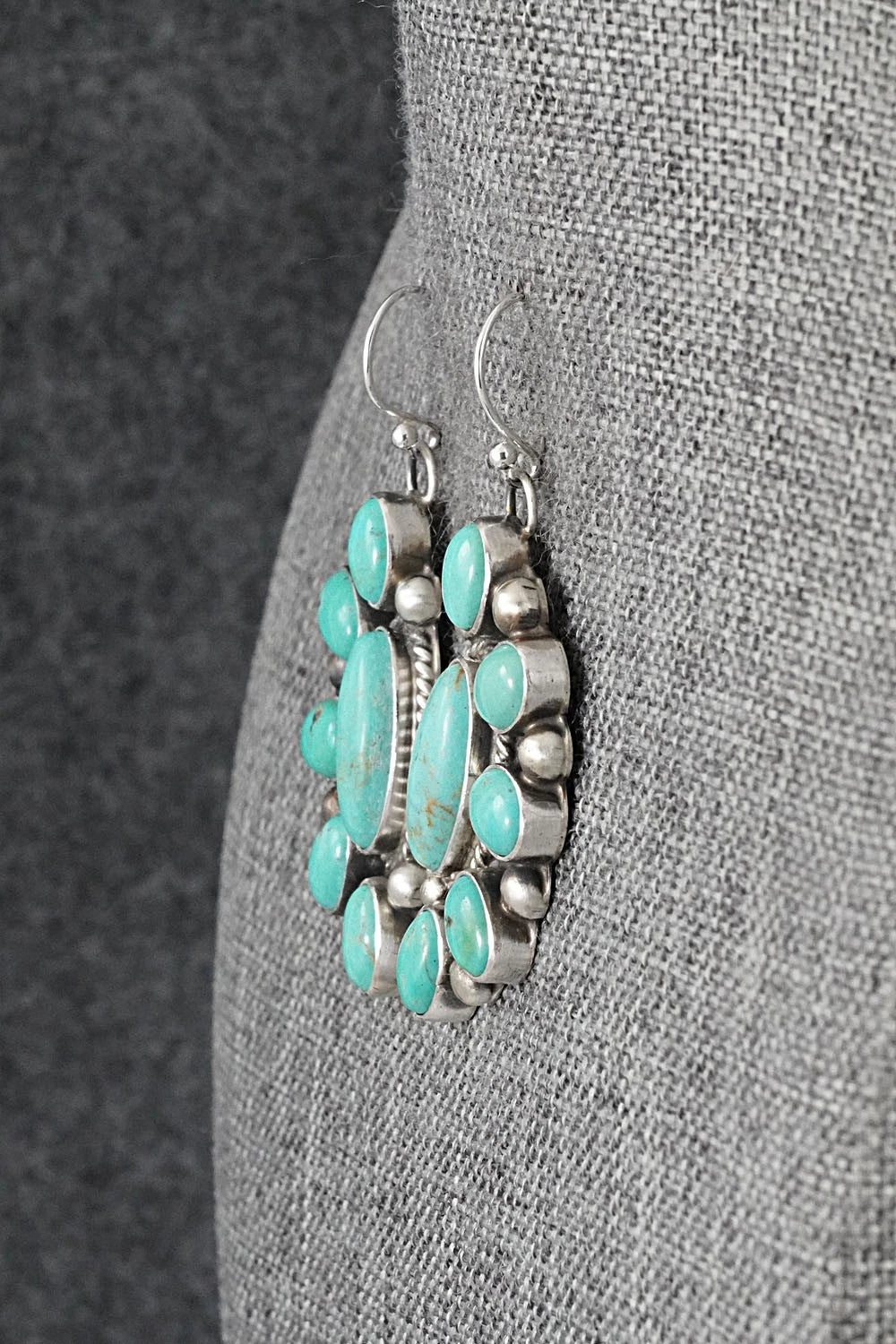 Turquoise & Sterling Silver Earrings - Kathleen Livingston