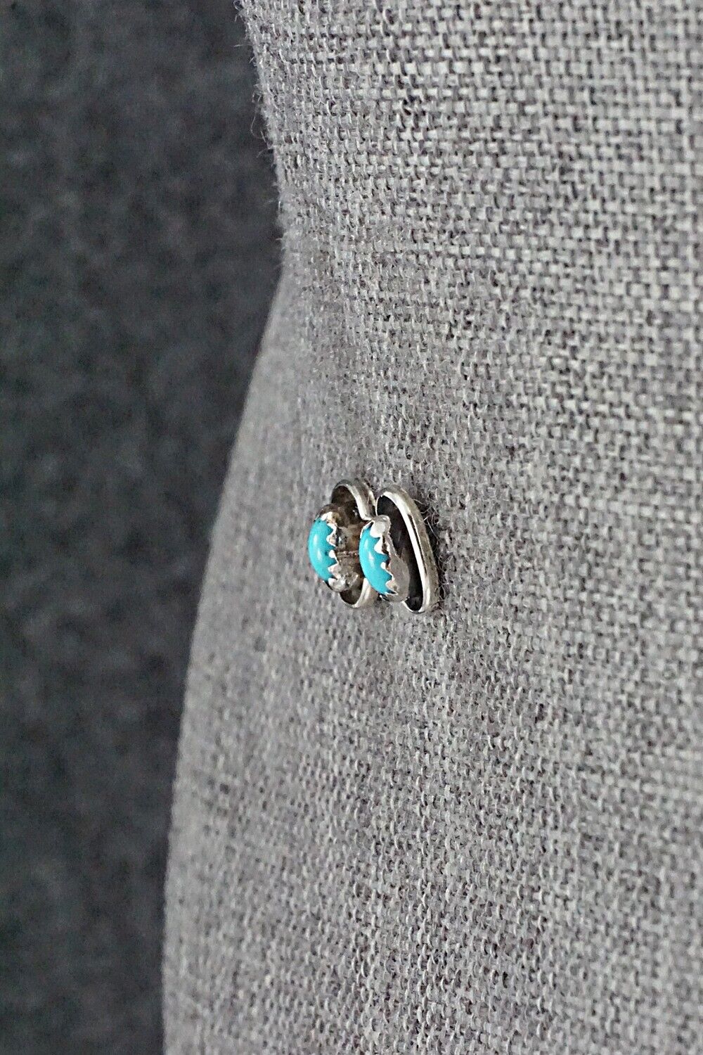 Turquoise & Sterling Silver Earrings - Roselene Joe