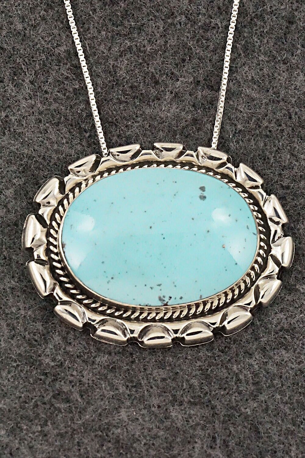 Turquoise & Sterling Silver Necklace - Jimson Belin