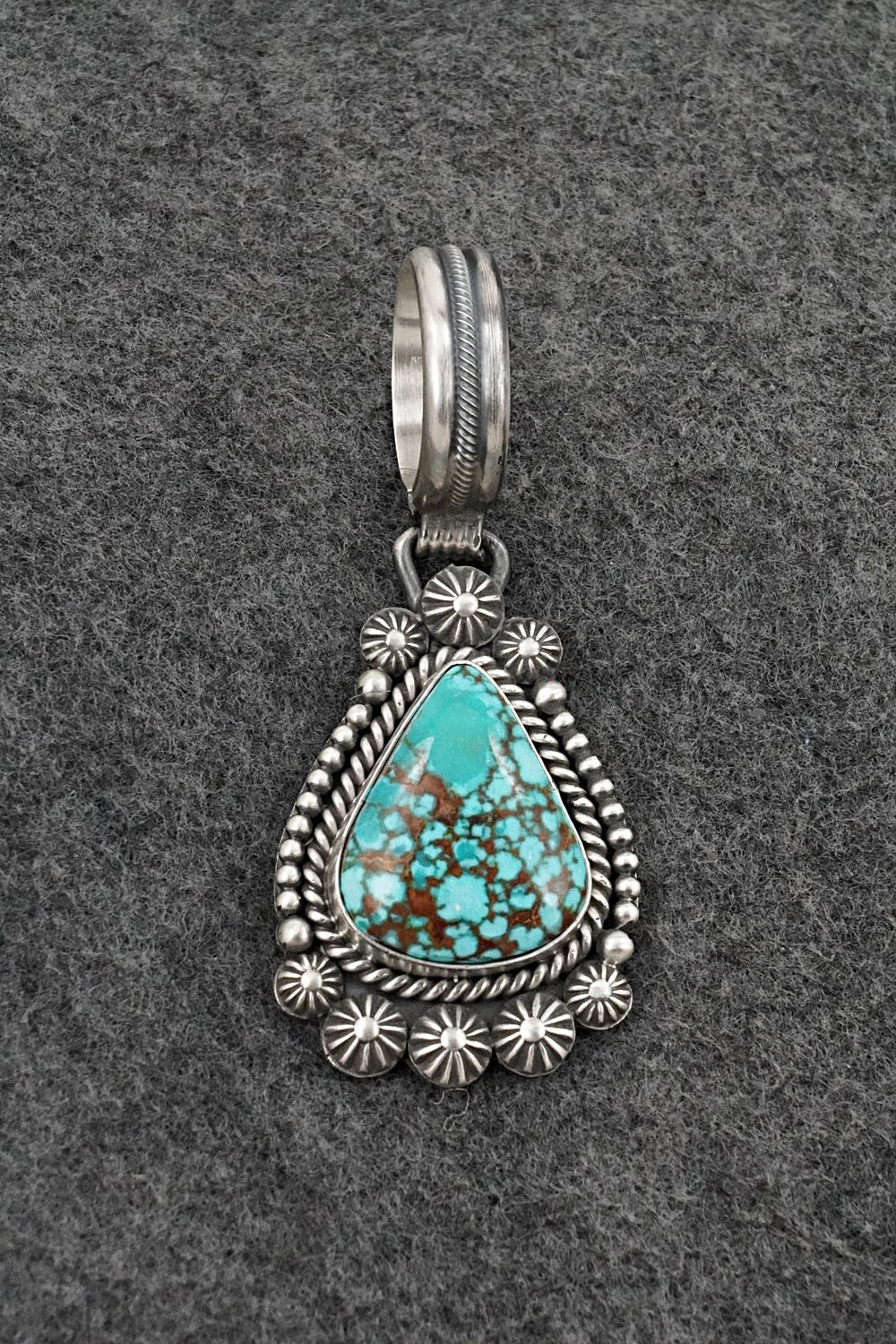 Turquoise & Sterling Silver Pendant - Michael Calladitto