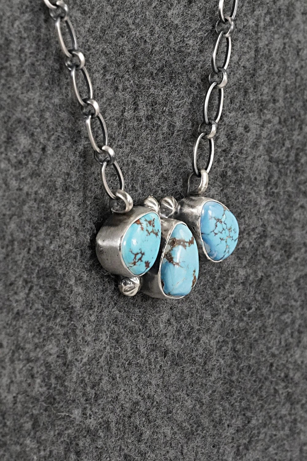 Turquoise & Sterling Silver Necklace - Darrin Livingston