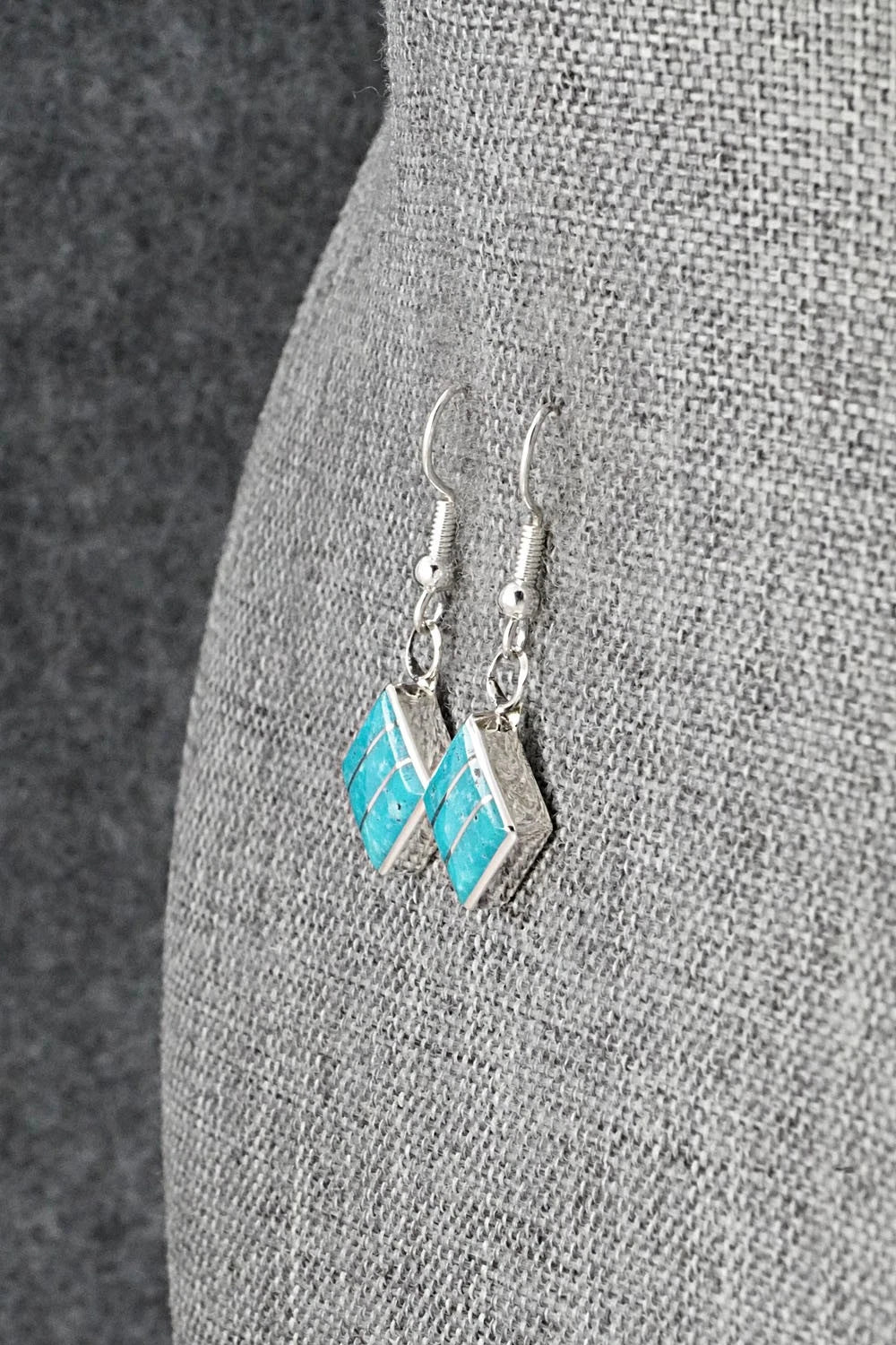 Turquoise and Sterling Silver Earrings - Michelle Haloo