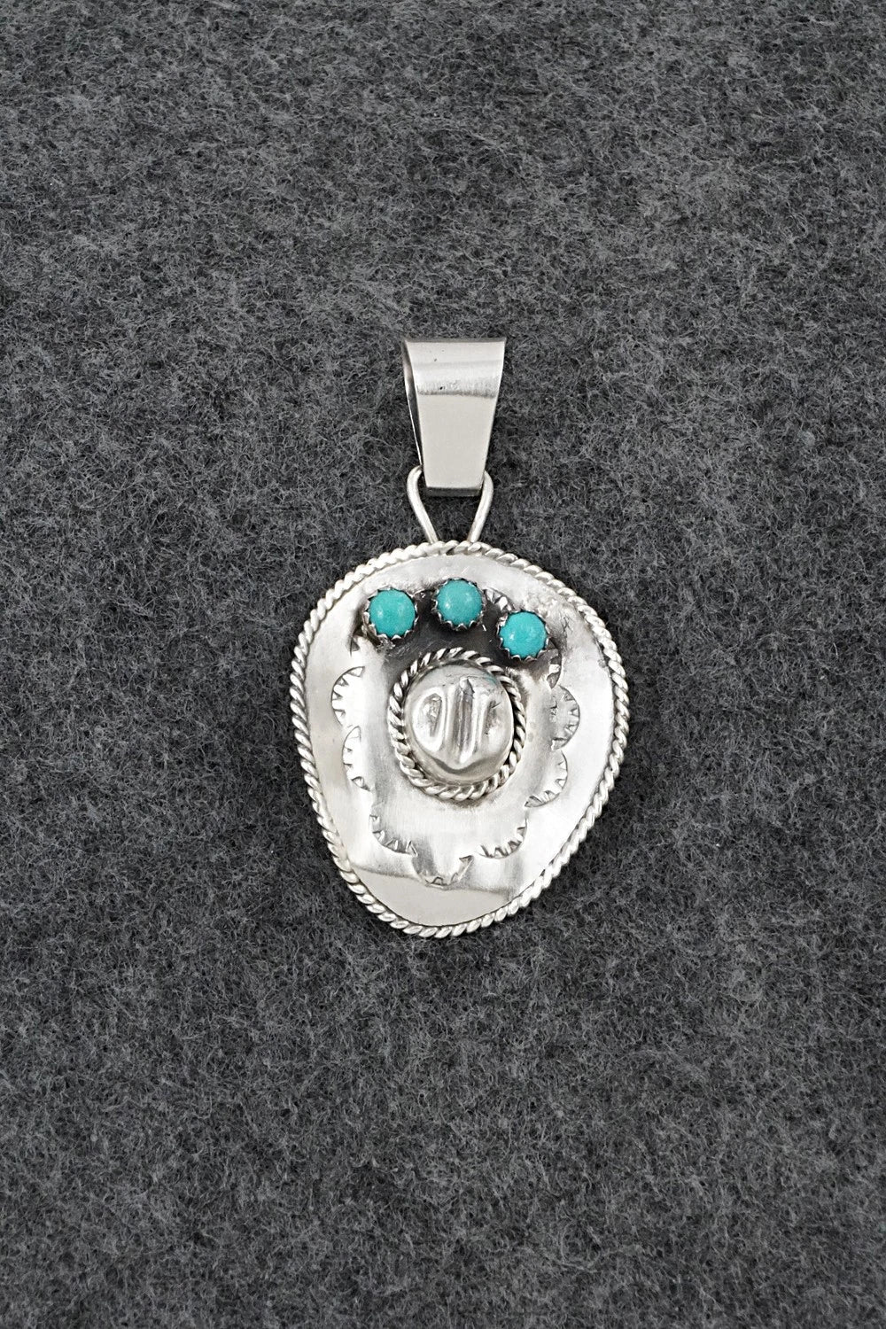 Turquoise & Sterling Silver Pendant - Davey Morgan