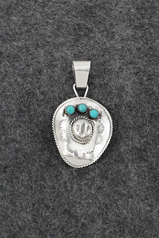 Turquoise & Sterling Silver Pendant - Davey Morgan