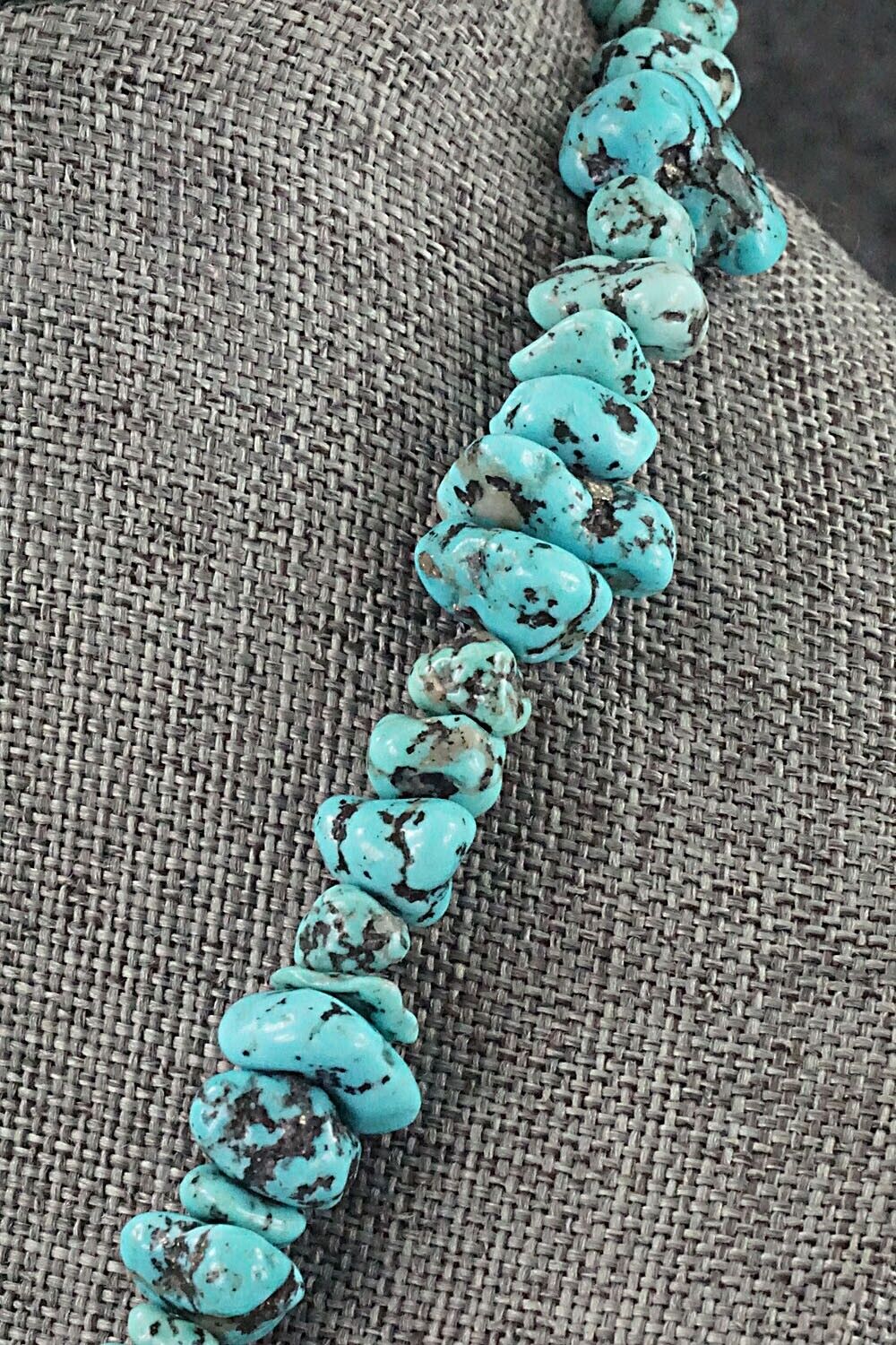 Turquoise & Sterling Silver Necklace 22" - Louise Joe