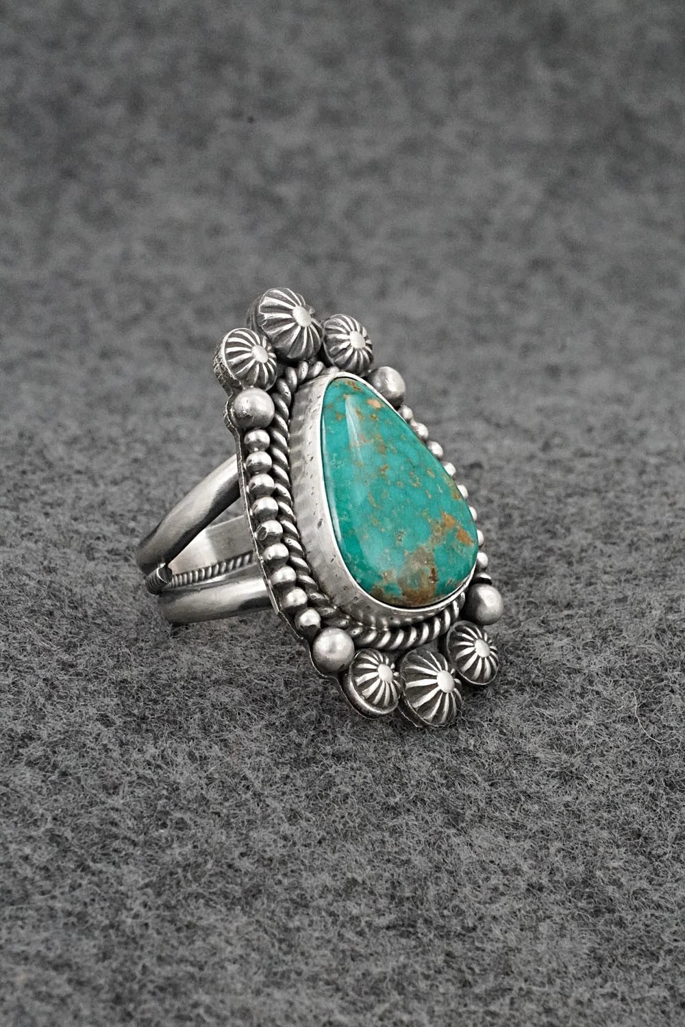 Turquoise & Sterling Silver Ring - Michael Calladitto - Size 9