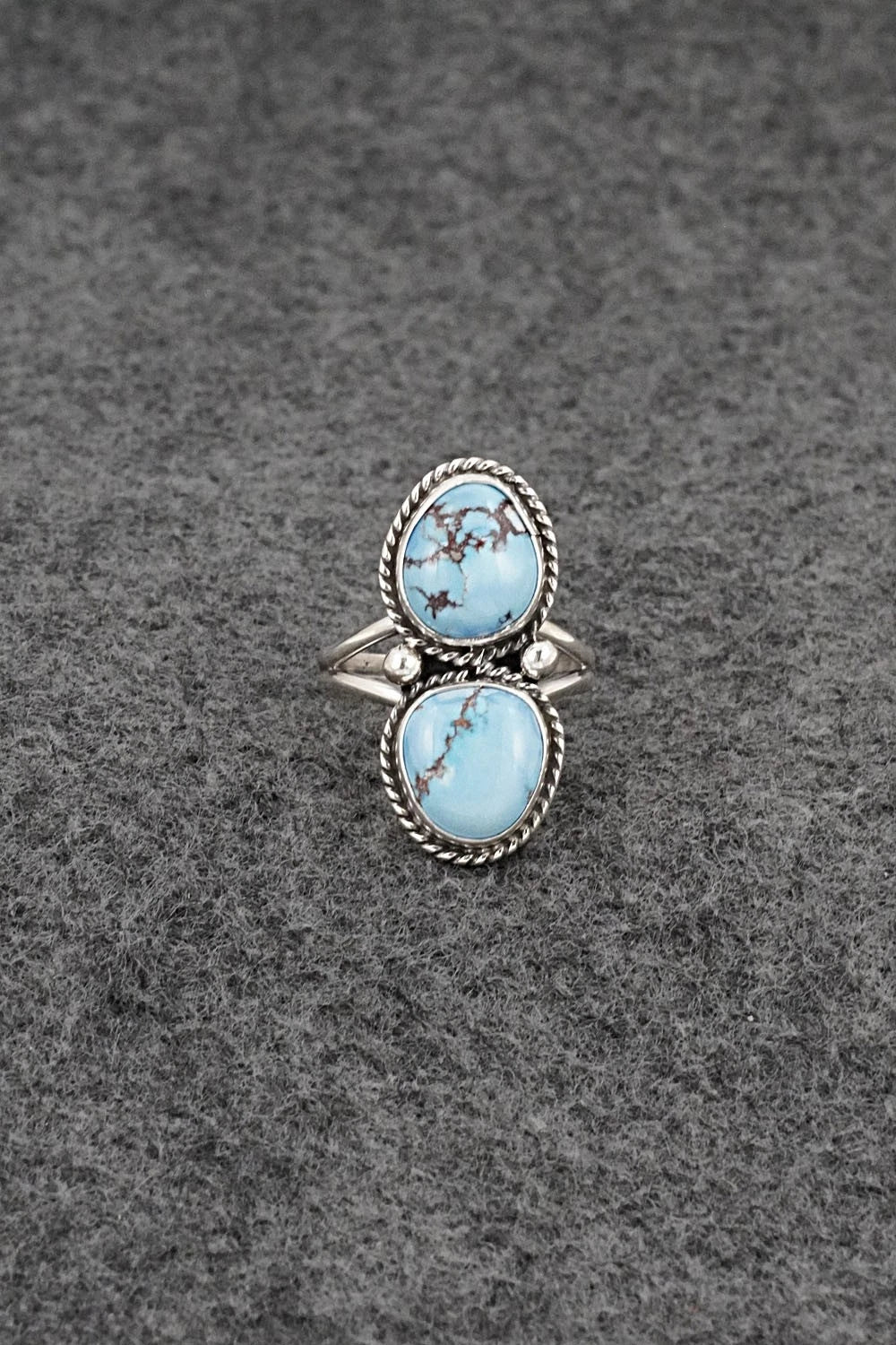 Turquoise & Sterling Silver Ring - Eugene Gruber - Size 7