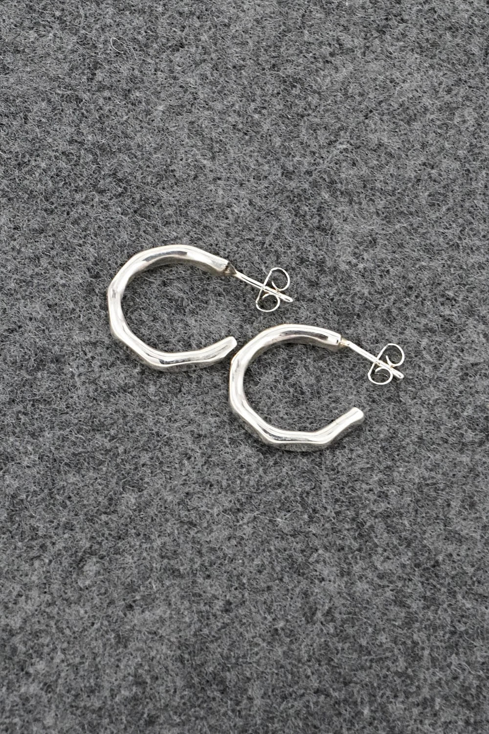 Sterling Silver Hoop Earrings - Elaine Tahe
