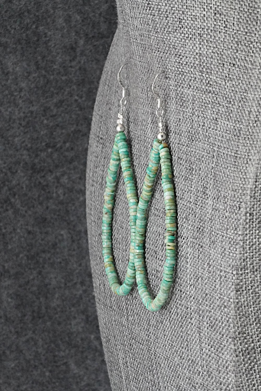 Turquoise & Sterling Silver Earrings - Doreen Jake