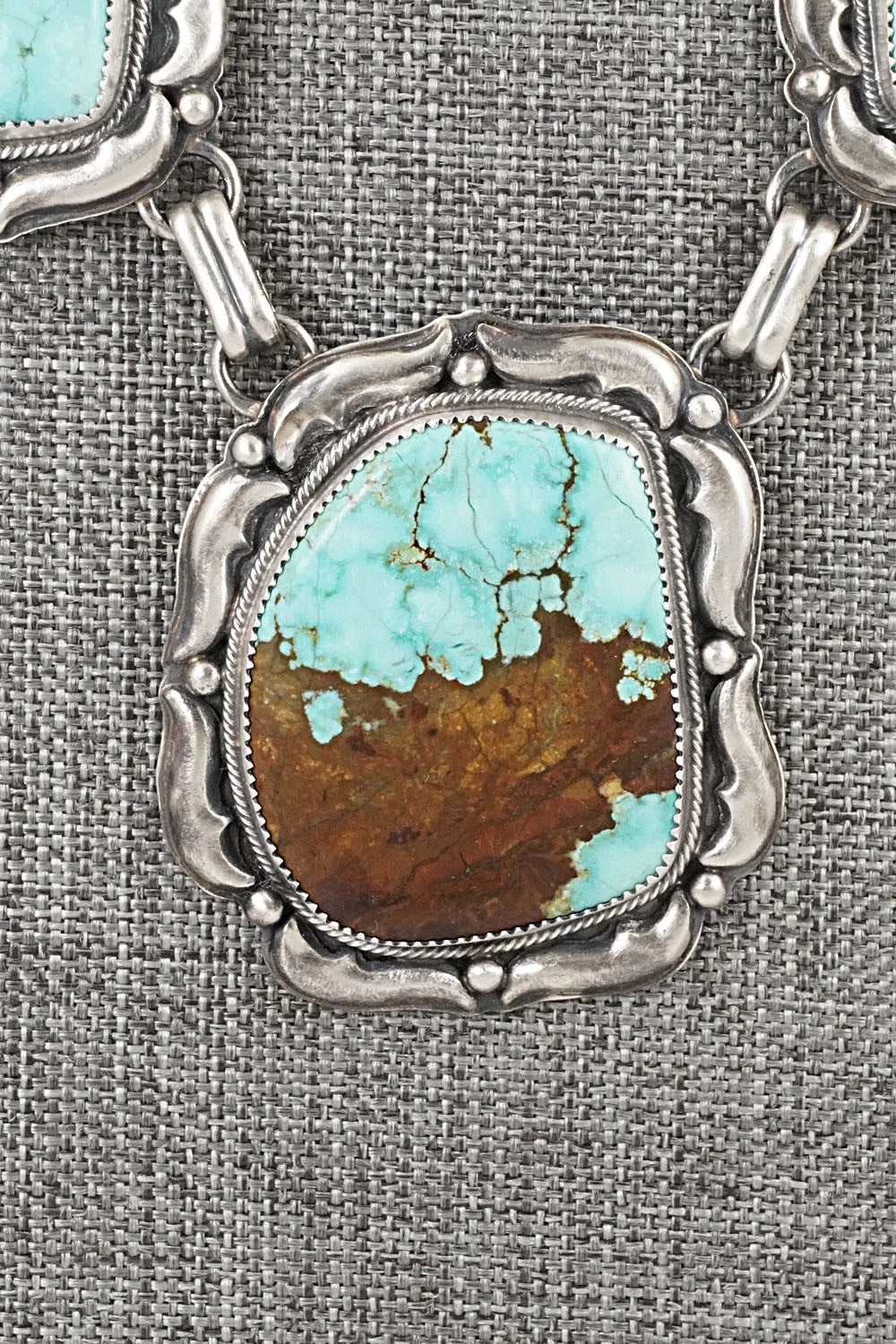 Turquoise & Sterling Silver Necklace and Earrings Set - Randy Boyd