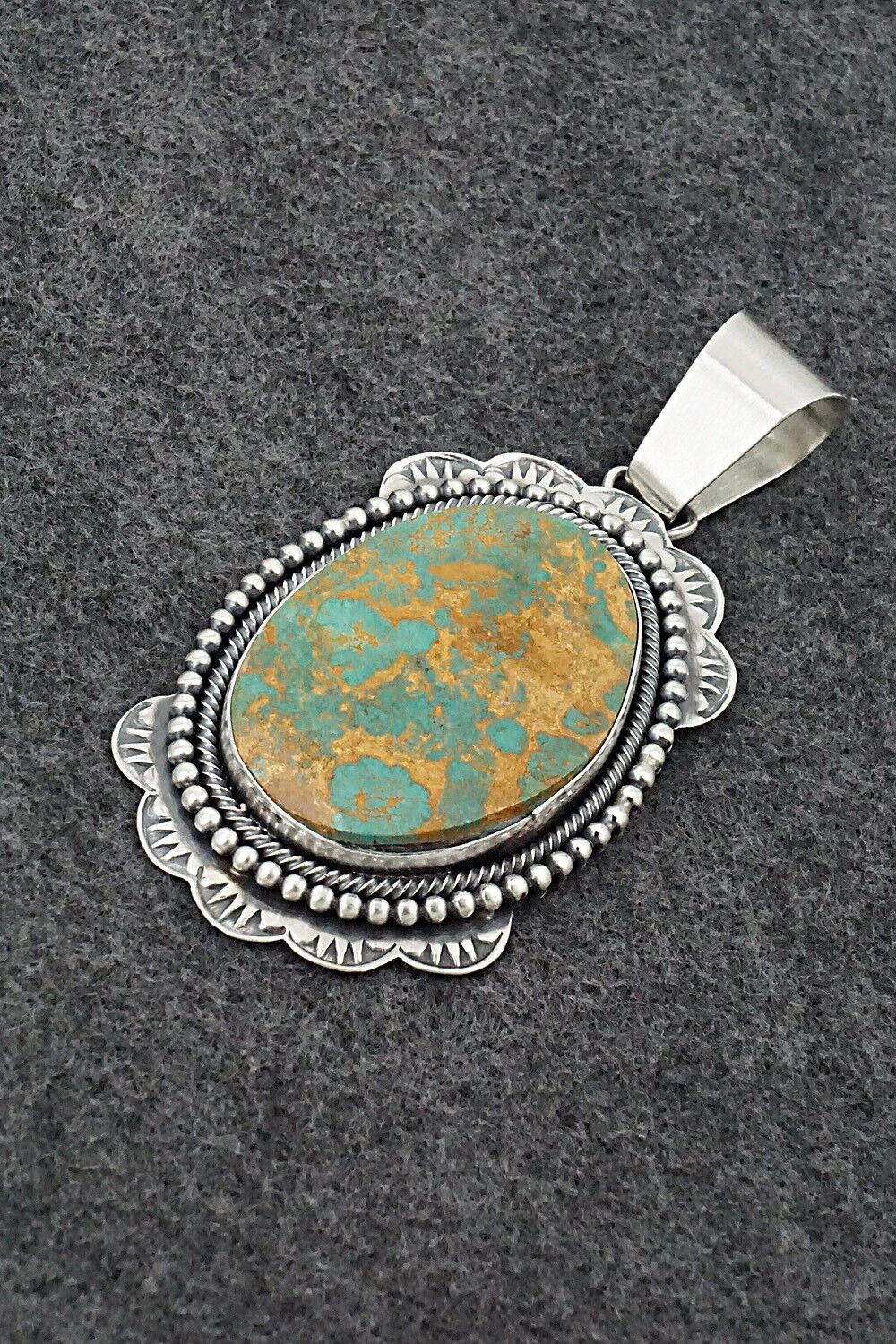 Turquoise & Sterling Silver Pendant - Paul Livingston