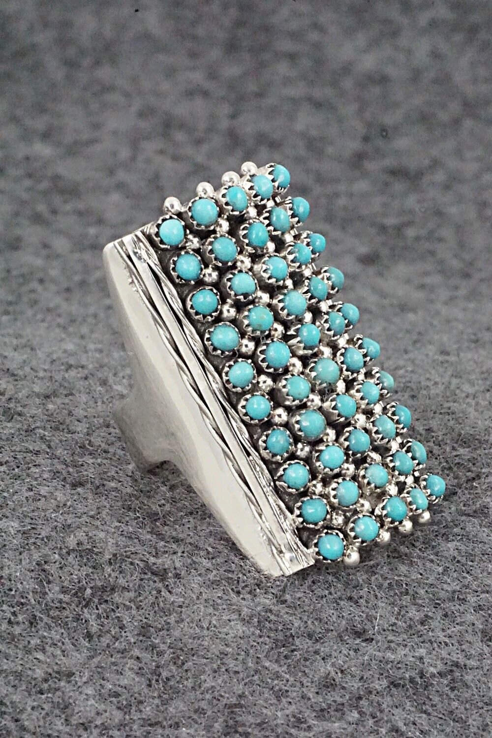 Turquoise & Sterling Silver Ring - Stephen Haloo - Size 9