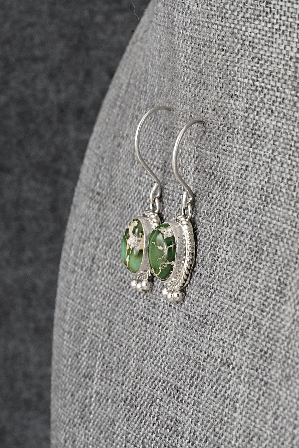 Turquoise & Sterling Silver Earrings - Eugene Gruber