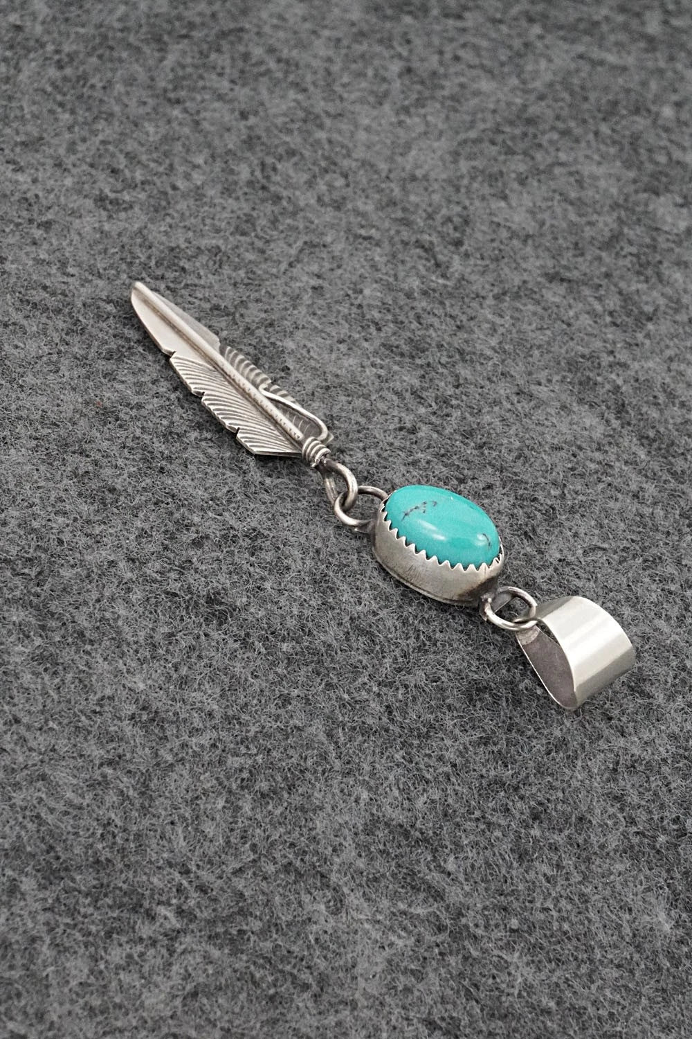 Turquoise & Sterling Silver Pendant - Chris Charley