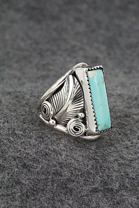 Turquoise & Sterling Silver Ring - Darrell Morgan - Size 6