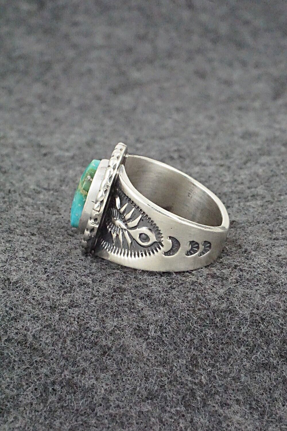 Turquoise & Sterling Silver Ring - Samuel Yellowhair - Size 7.5