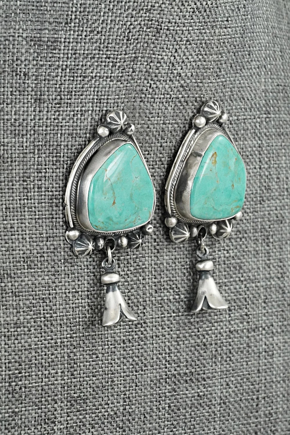 Turquoise & Sterling Silver Earrings - Bobby Johnson