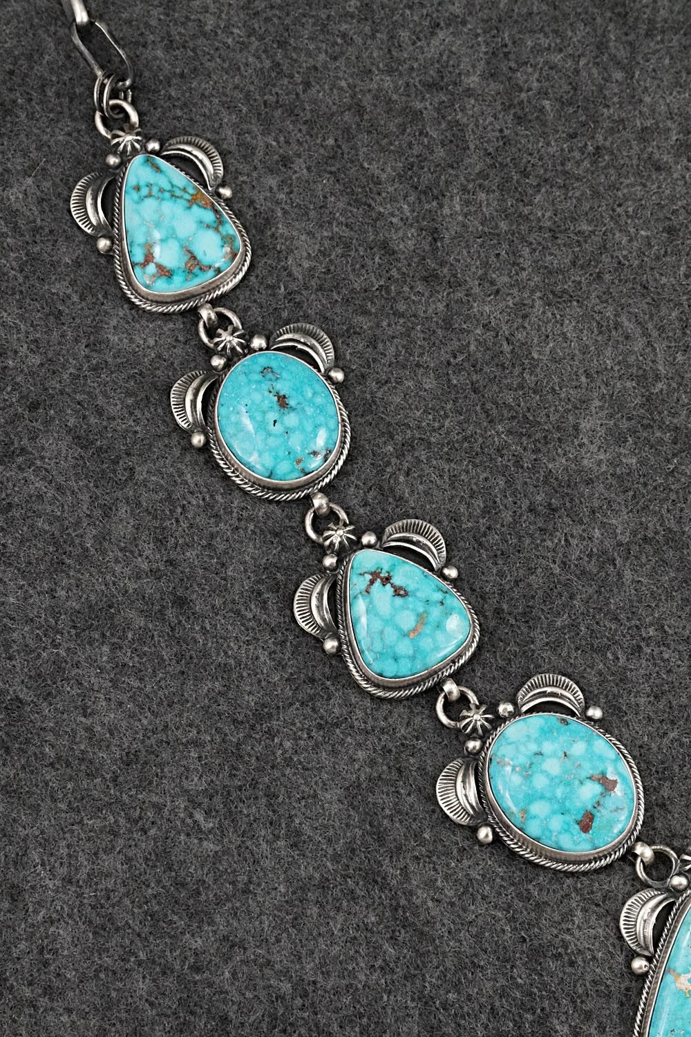 Turquoise & Sterling Silver Necklace and Earrings Set - Randy Boyd