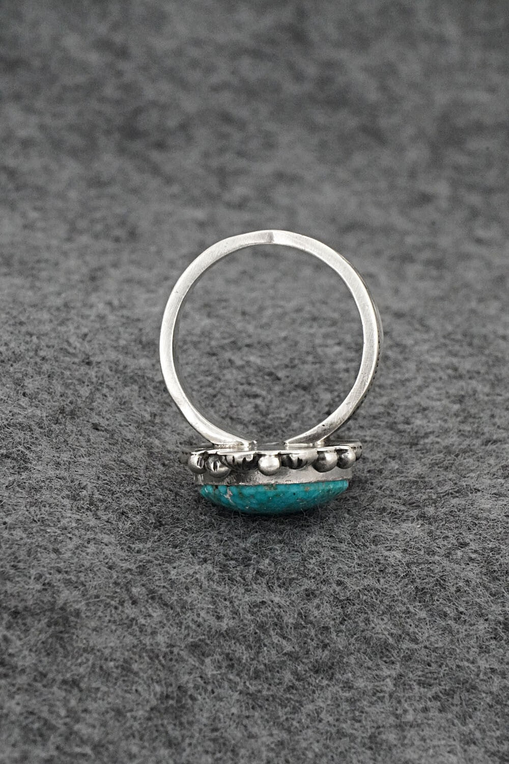 Turquoise & Sterling Silver Ring - Samuel Yellowhair - Size 7