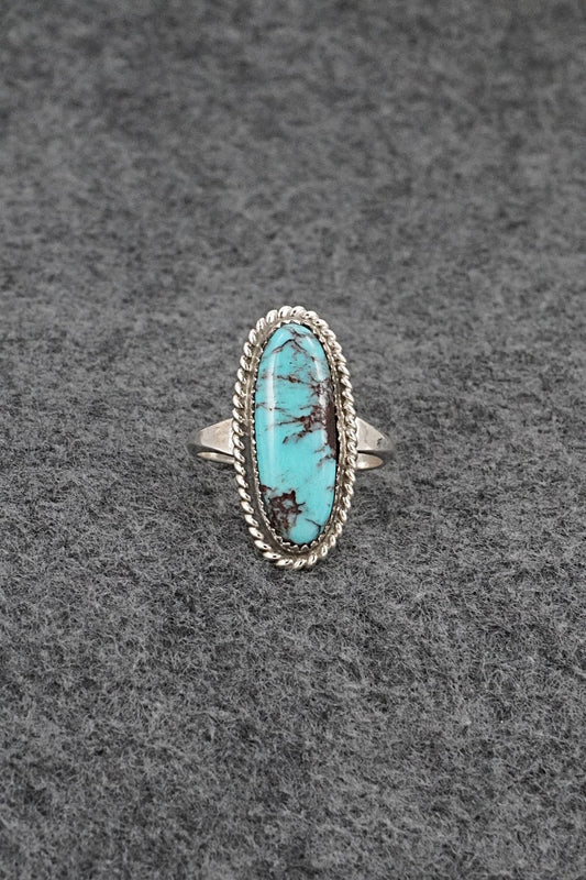Turquoise & Sterling Silver Ring - Darius Arviso - Size 8