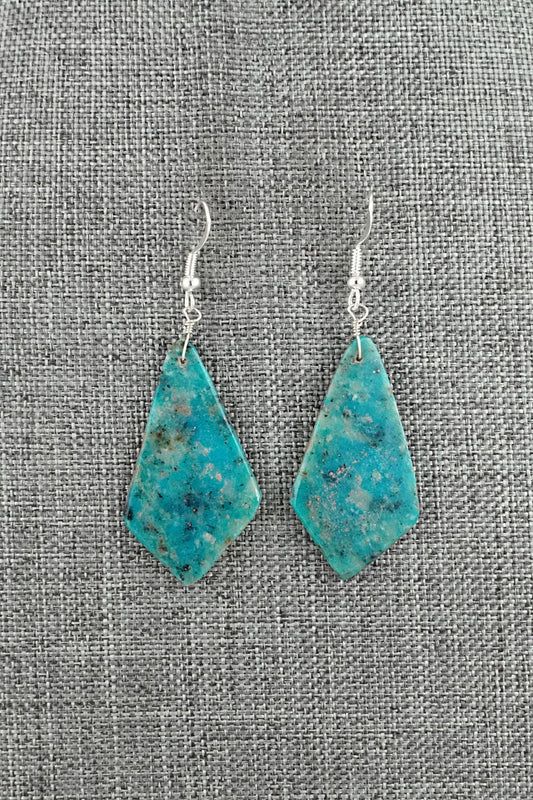 Turquoise & Sterling Silver Earrings - Louise Pete