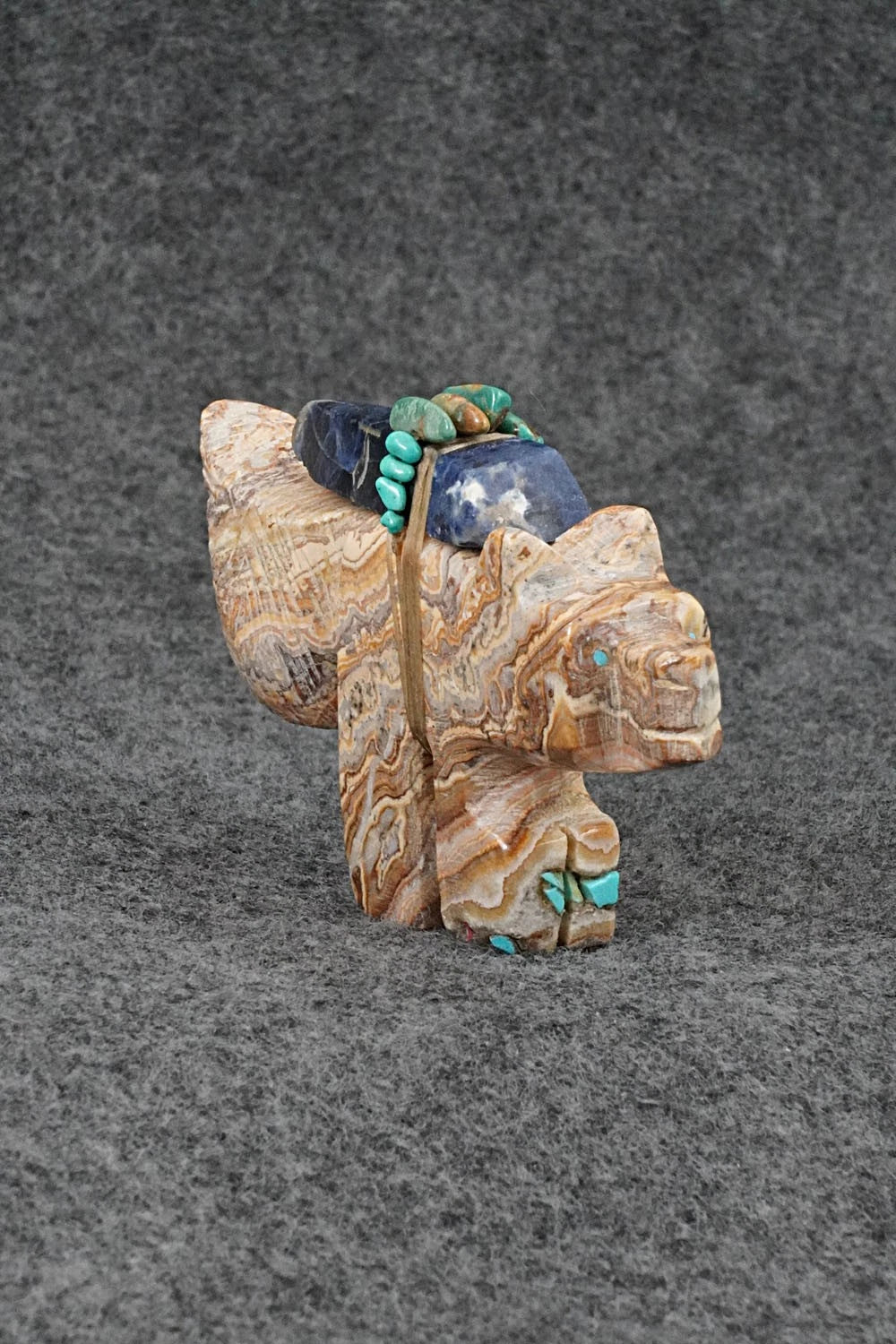 Wolf Zuni Fetish Carving - Danny Lonjose