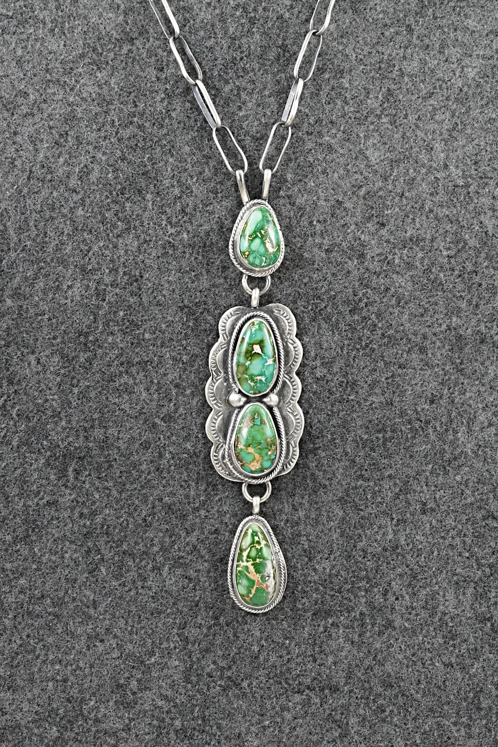 Turquoise & Sterling Silver Necklace - Bobby Johnson