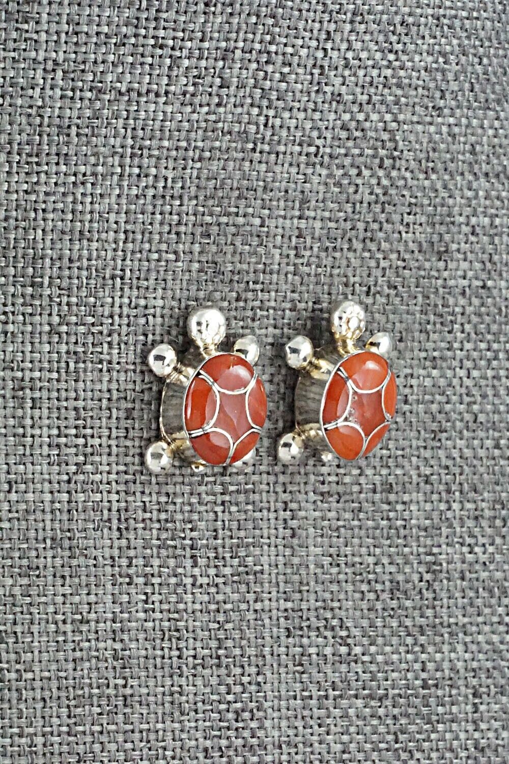 Coral & Sterling Silver Earrings - Amielda Peynetsa