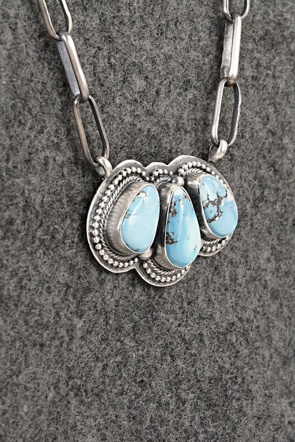 Turquoise & Sterling Silver Necklace - Darrin Livingston