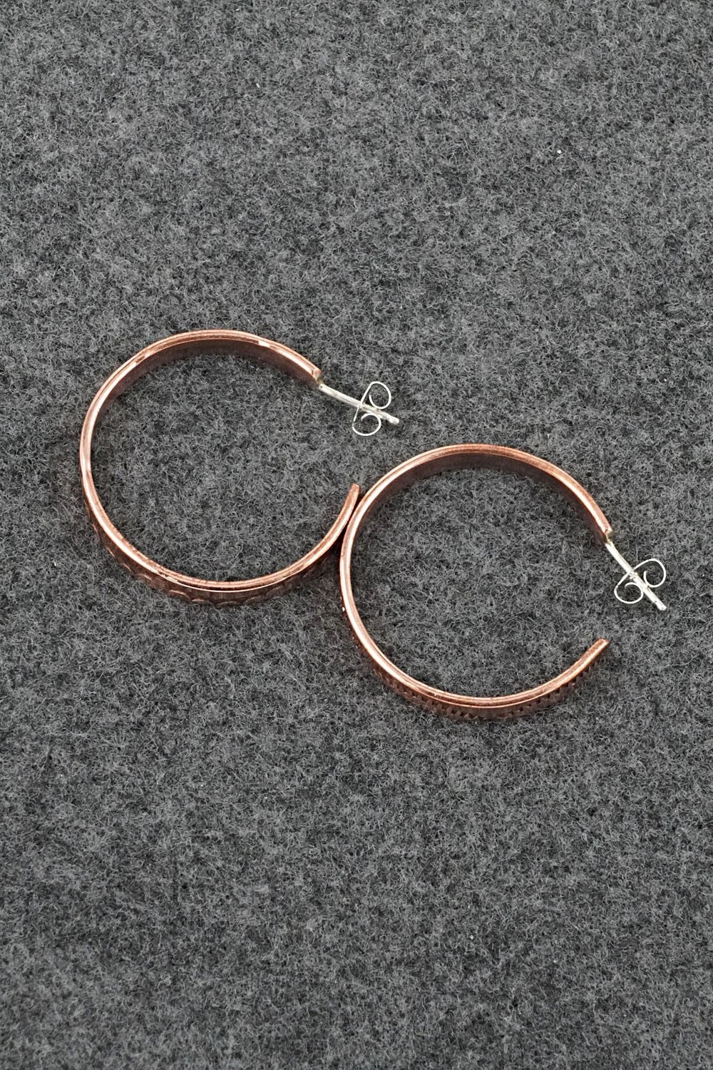 Copper Hoop Earrings - Elaine Tahe