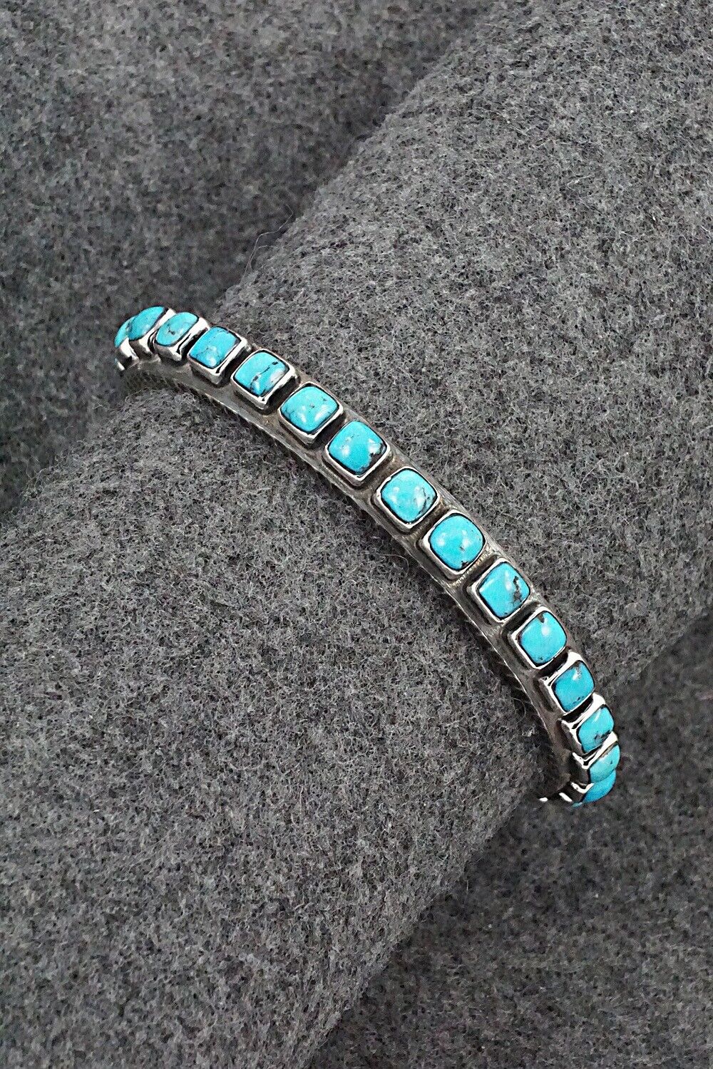 Turquoise & Sterling Silver Bracelet - Ernest Rangel