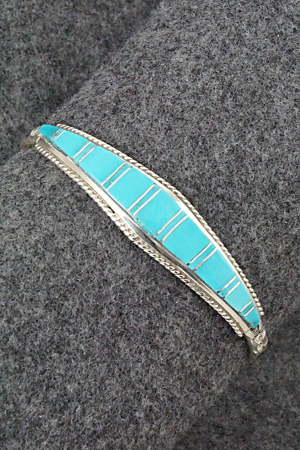 Turquoise & Sterling Silver Inlay Bracelet - Deirdre Luna Panteah