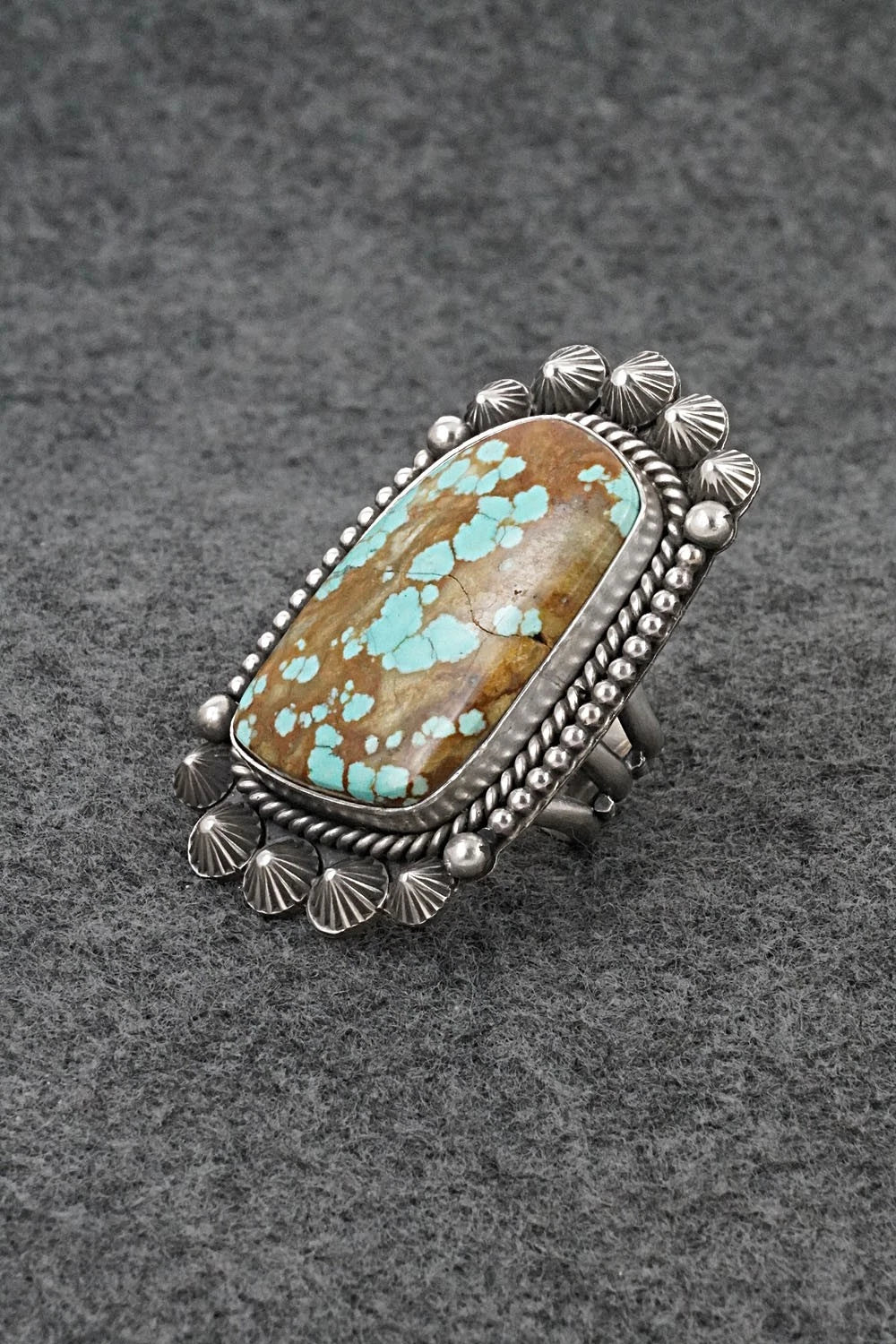 Turquoise & Sterling Silver Ring - Michael Calladitto - Size 8