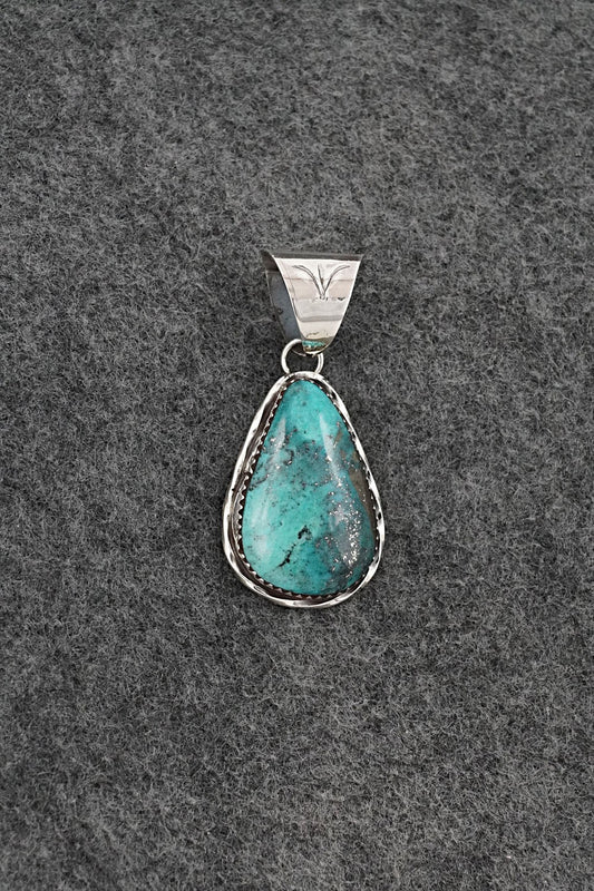 Turquoise & Sterling Silver Pendant - Ernest Hawthorne