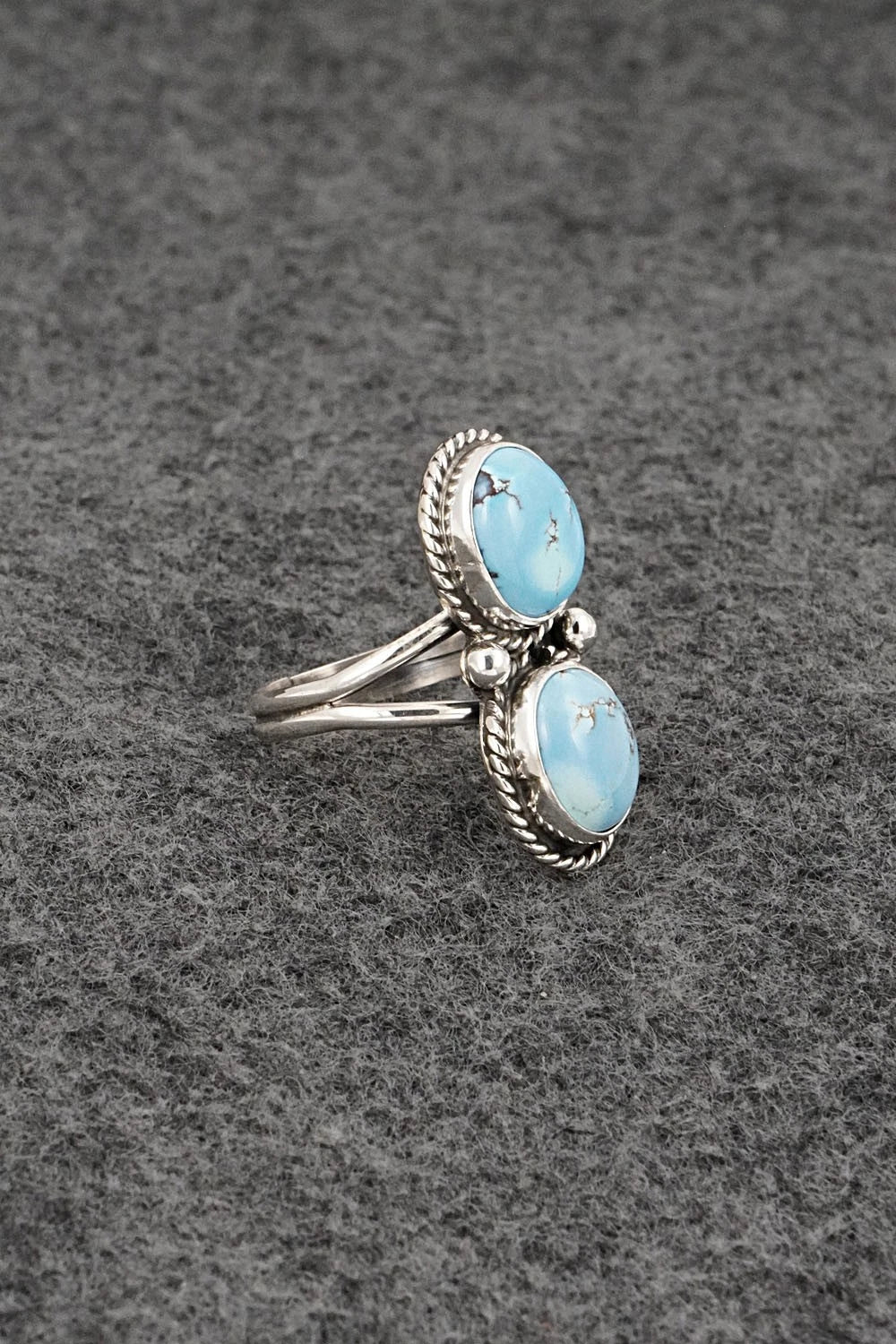 Turquoise & Sterling Silver Ring - Eugene Gruber - Size 7