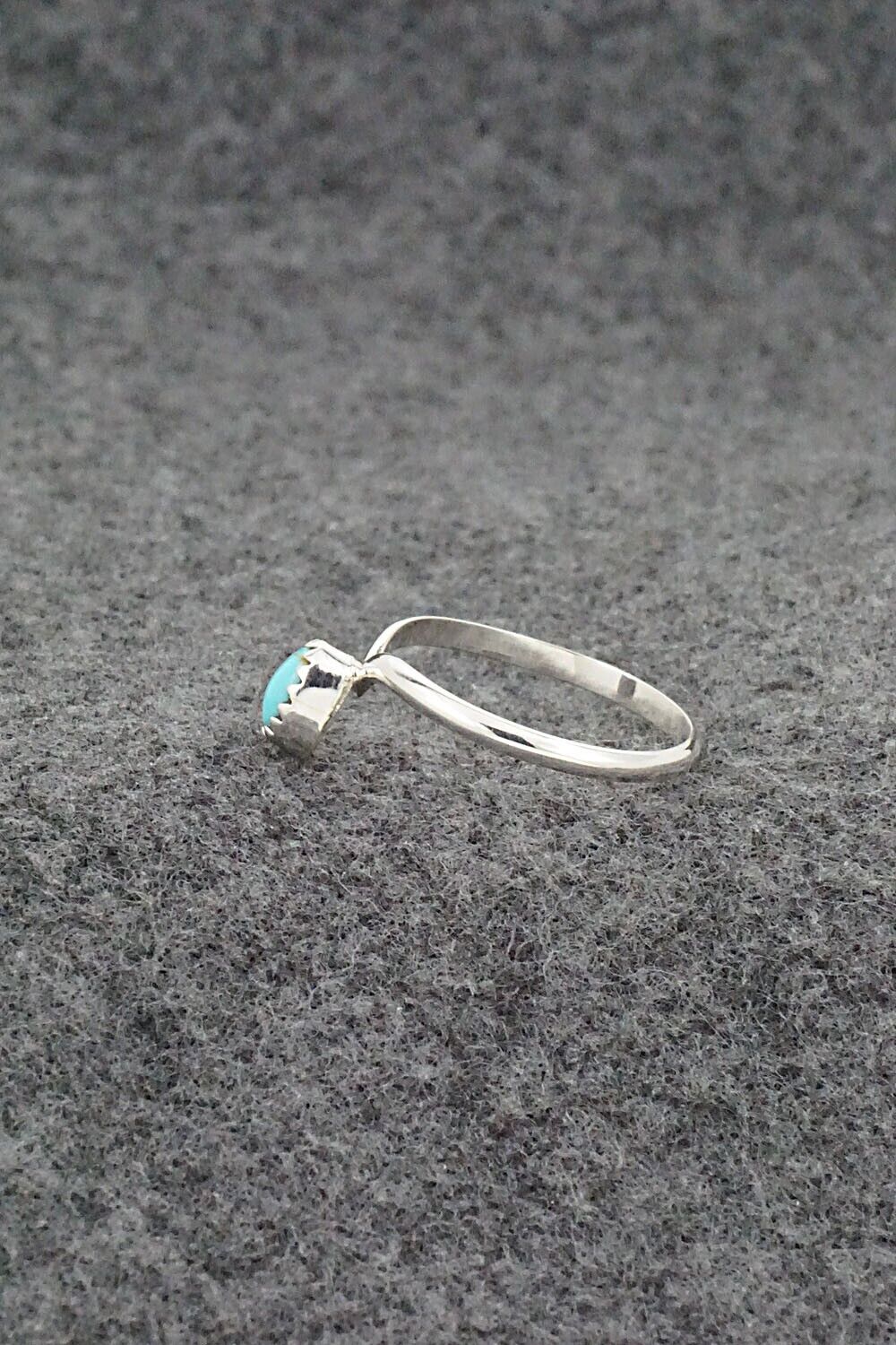 Turquoise & Sterling Silver Ring - Hiram Largo - Size 8.5