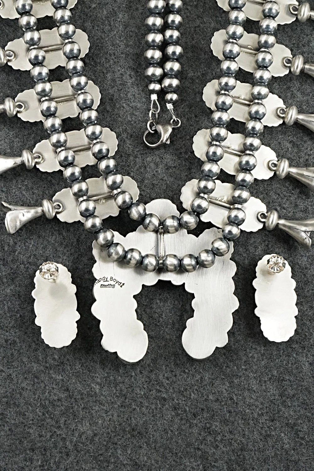 Turquoise & Sterling Silver Squash Blossom Set - Randy Boyd