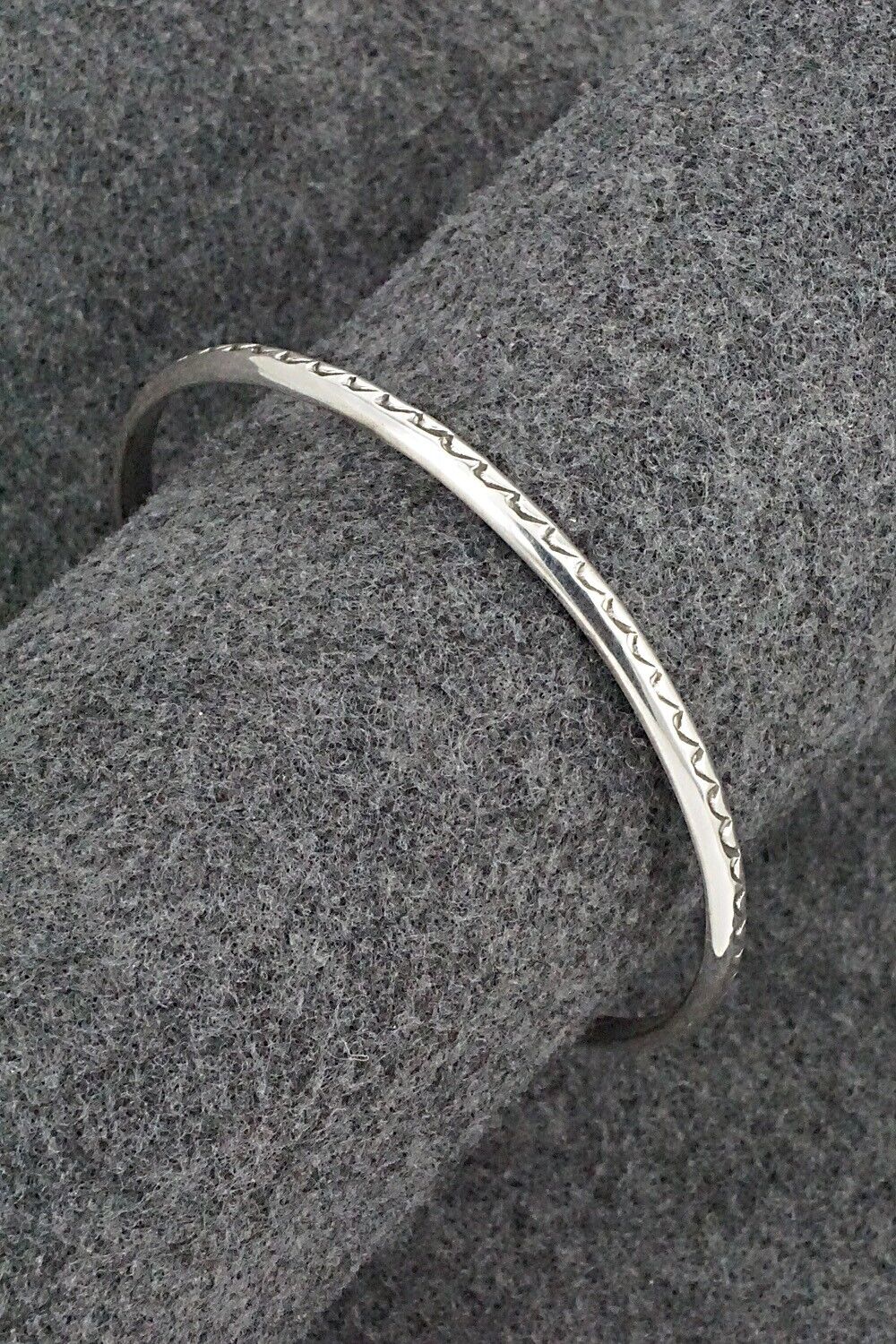 Sterling Silver Bangle Bracelet - Elaine Tahe