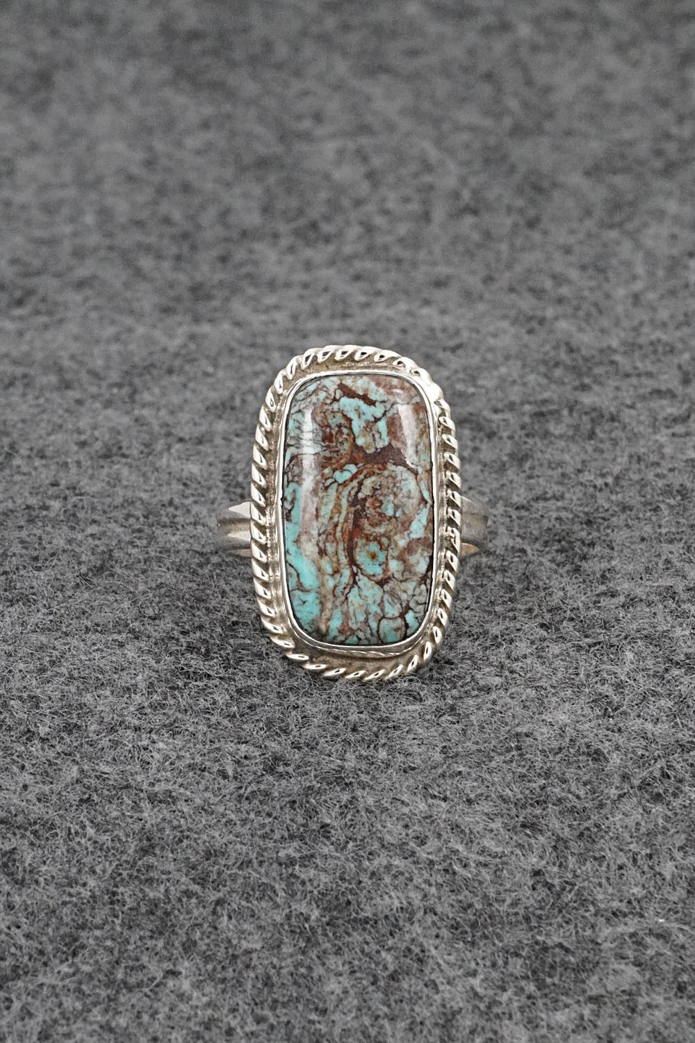 Turquoise & Sterling Silver Ring - Darius Arviso - Size 9