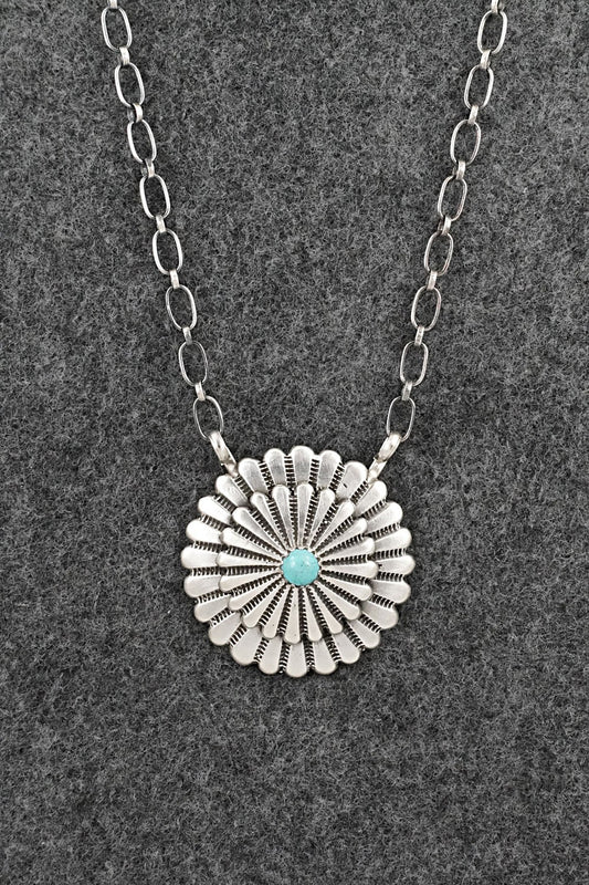 Turquoise & Sterling Silver Necklace - Sheldon Mariano