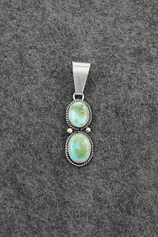 Turquoise & Sterling Silver Pendant - Eugene Gruber