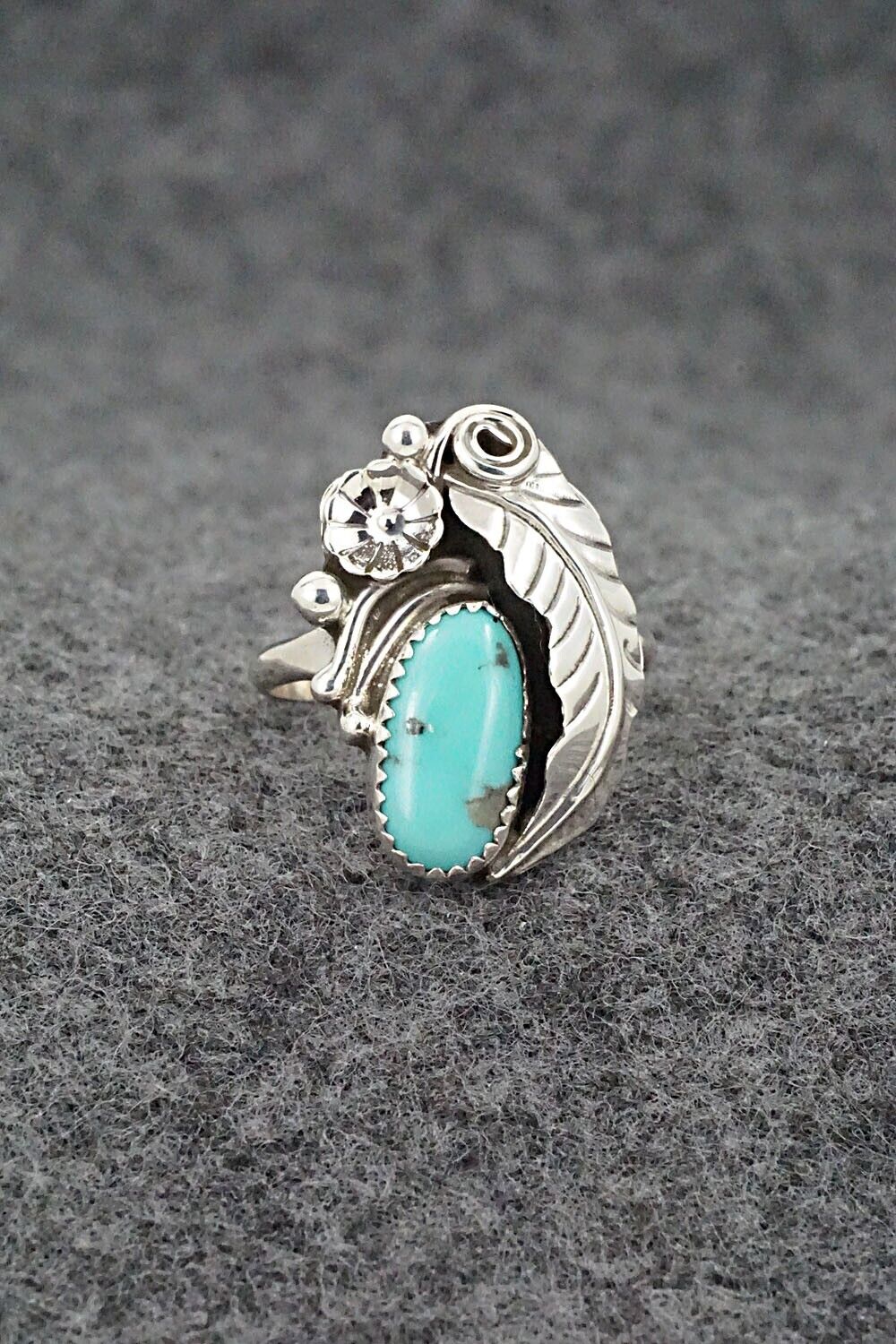 Turquoise & Sterling Silver Ring - Helena Martinez - Size 6.5