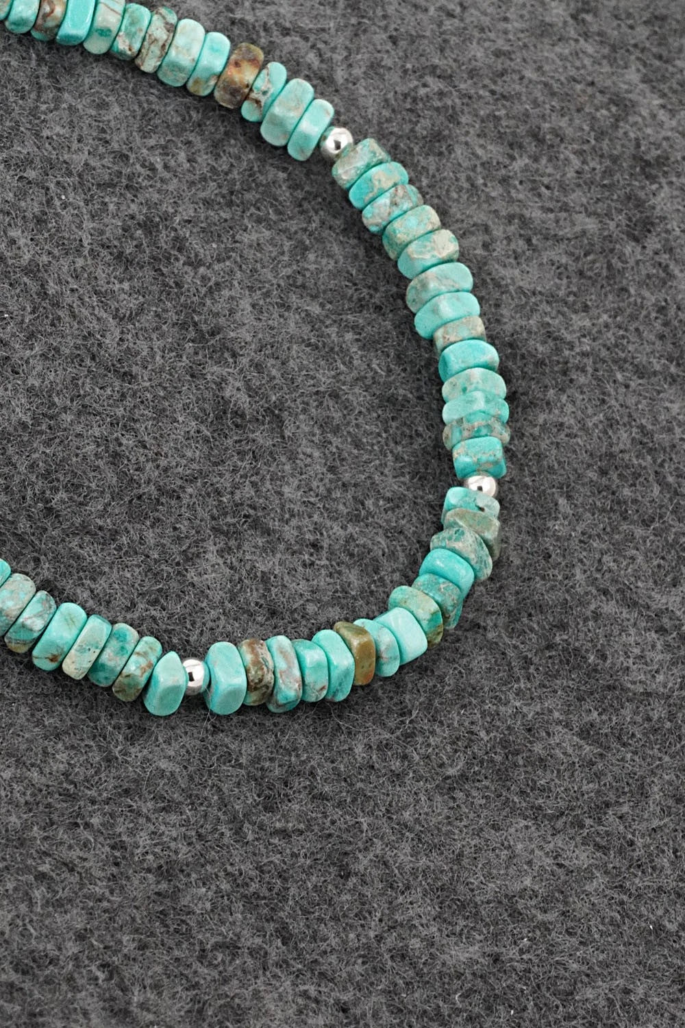 Turquoise & Sterling Silver Bracelet - Doreen Jake