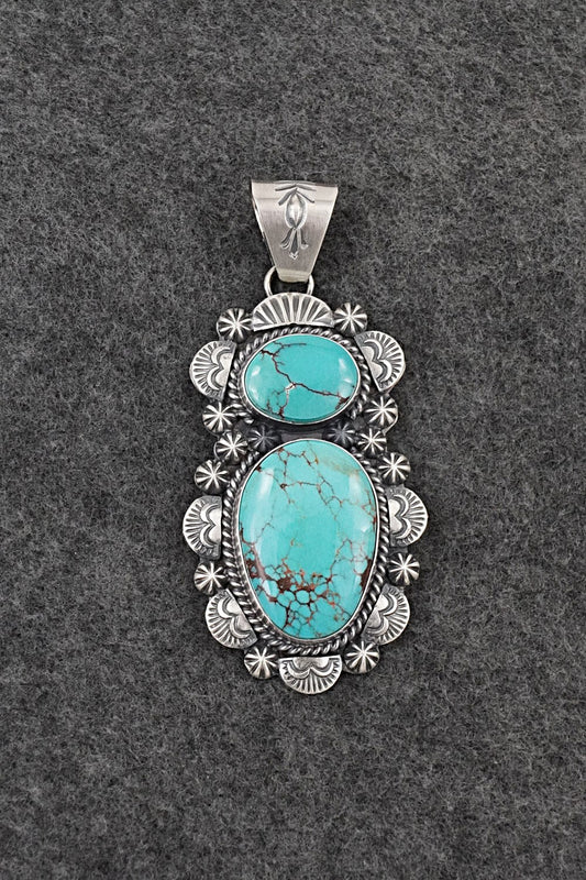 Turquoise & Sterling Silver Pendant - Raymond Delgarito