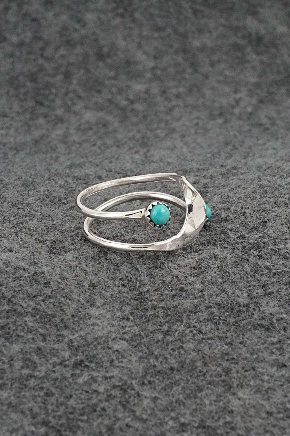 Turquoise & Sterling Silver Ring - Gerald Skeets - Size 10