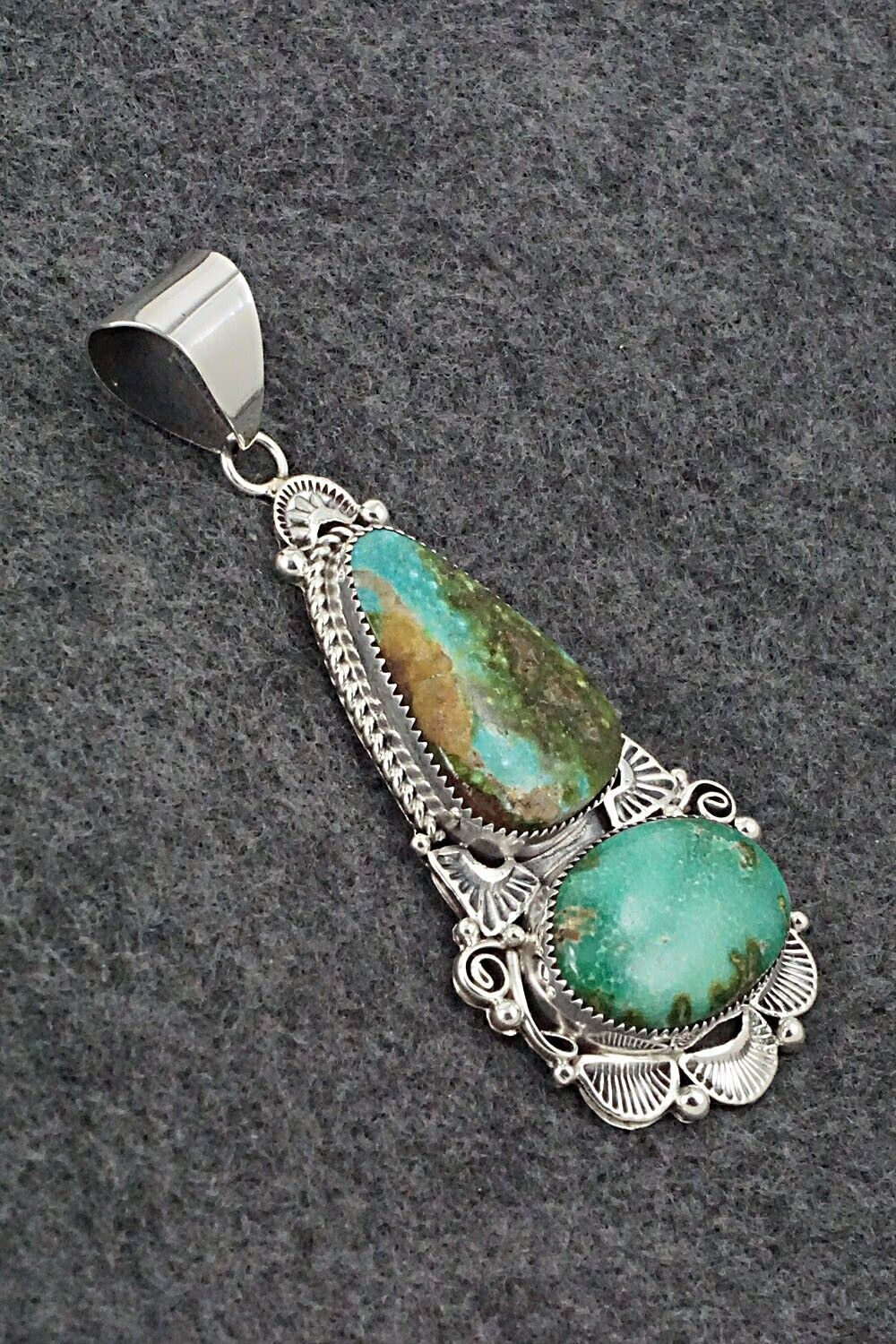 Turquoise & Sterling Silver Pendant - Anthony Brown