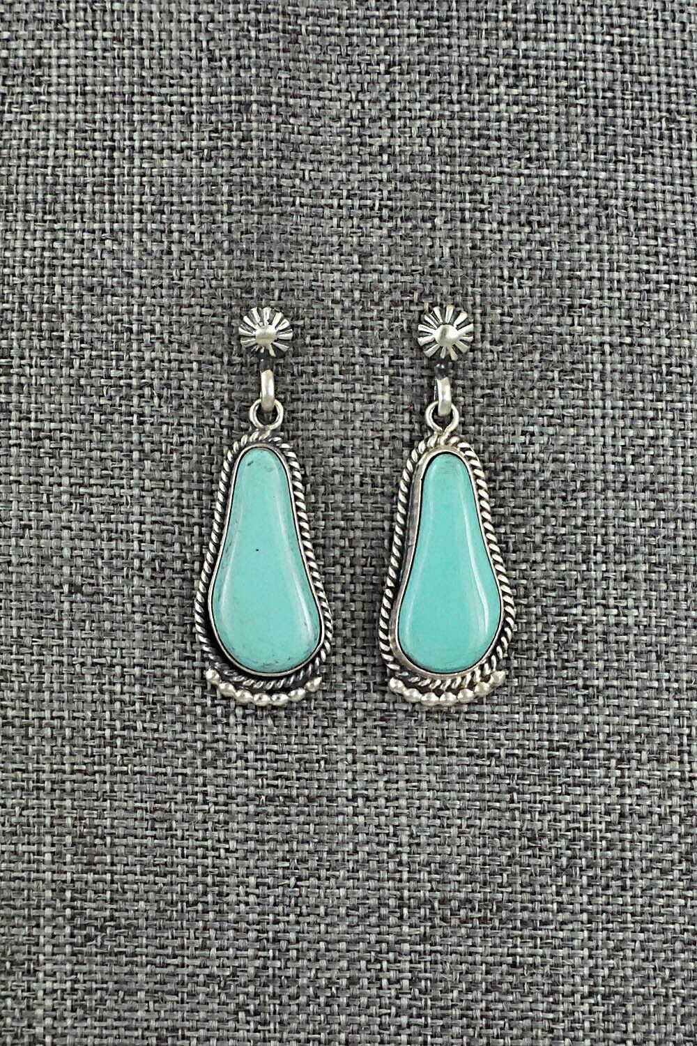 Turquoise & Sterling Silver Earrings - Verley Betone