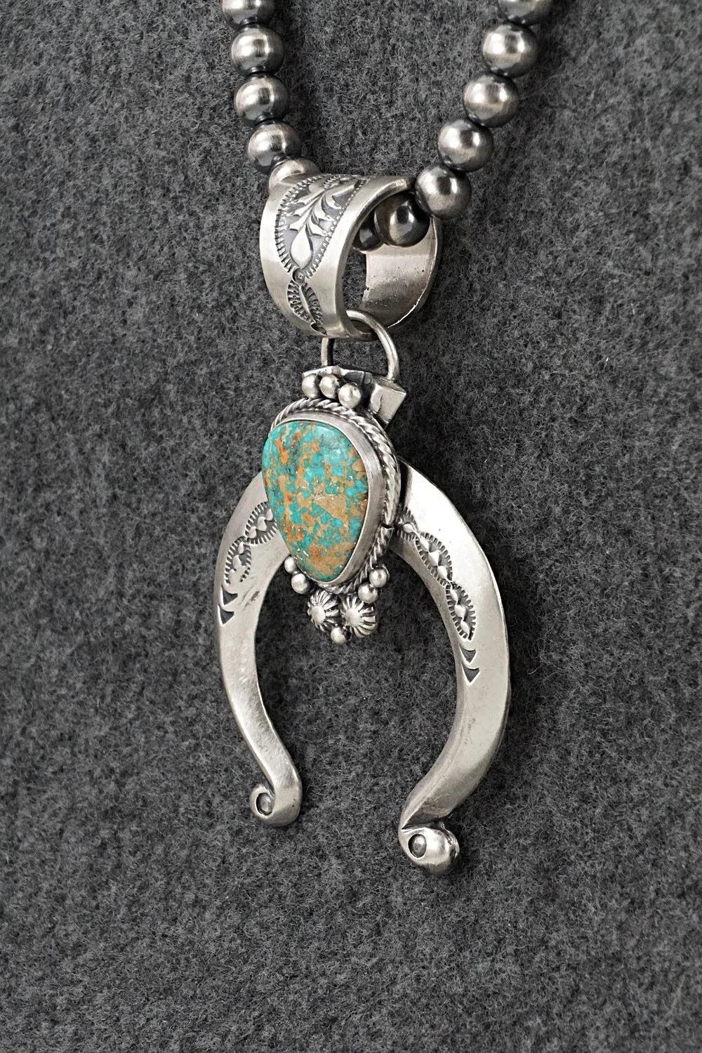 Turquoise & Sterling Silver Necklace - Samuel Yellowhair
