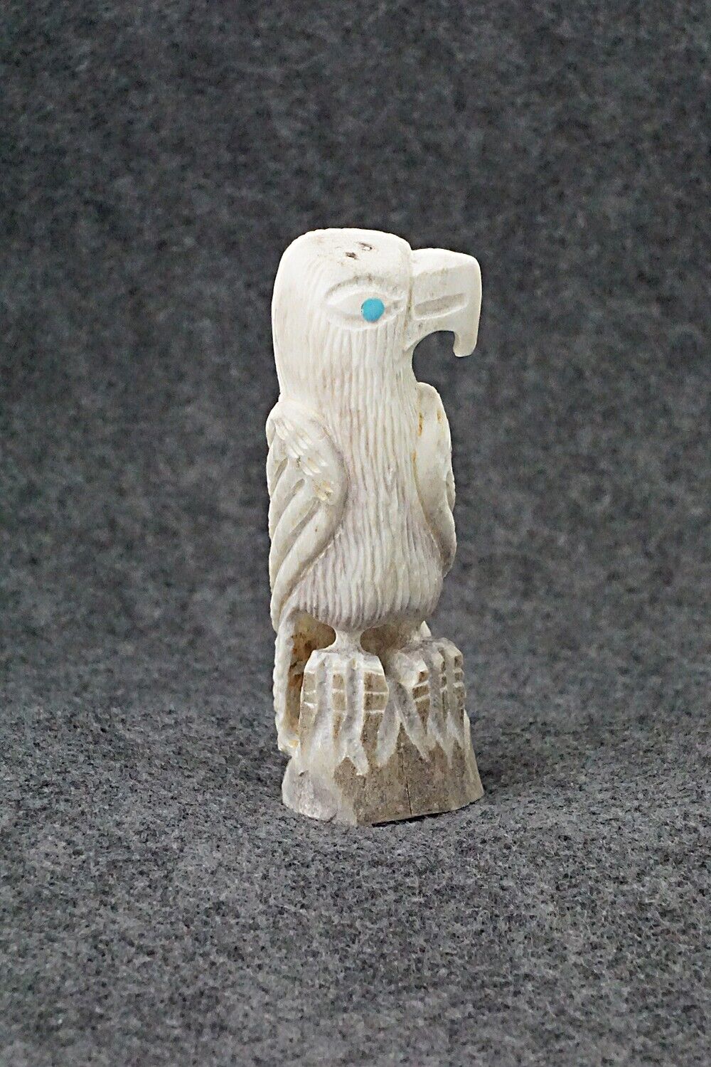 Eagle Zuni Fetish Carving - Garrick Weeka