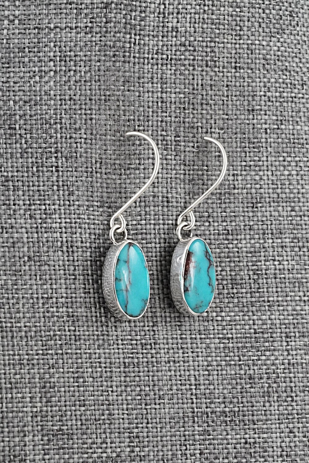 Turquoise & Sterling Silver Earrings - Eugene Gruber